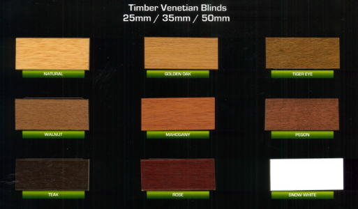 Timber Venetian Slat Colour