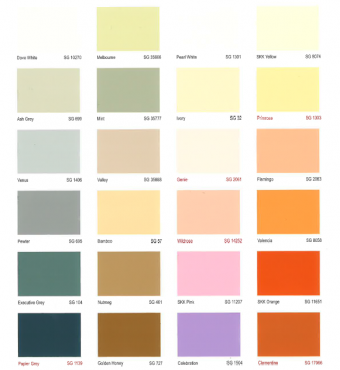 Wooden Colour Chart 1
